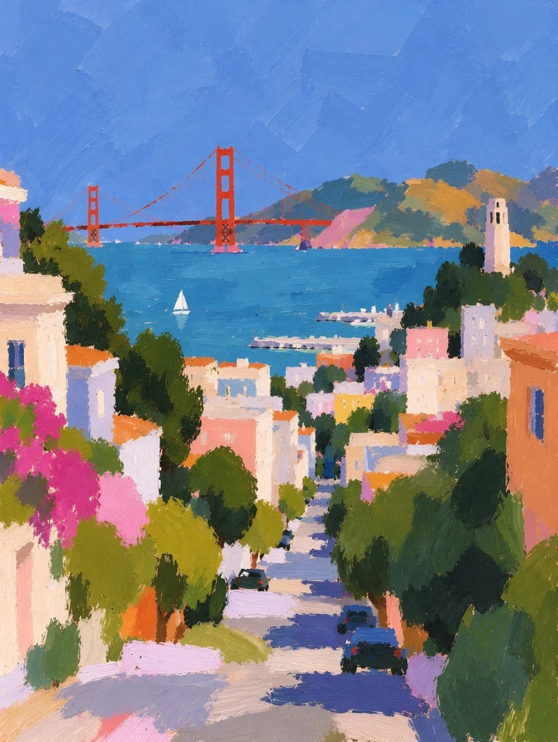 GPT Image 2.5 family example of an impressionist city street painting
