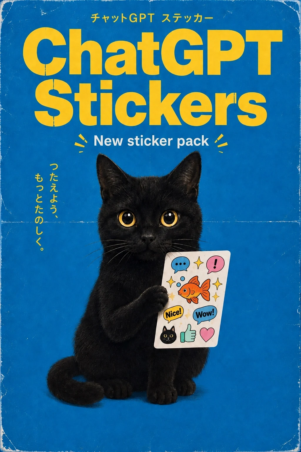 GPT Image 2.5 family example showing a coordinated set of expressive stickers