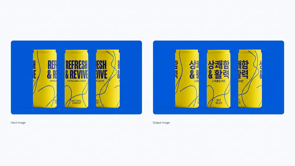 Official Nano Banana Pro beverage cans localized between English and Korean