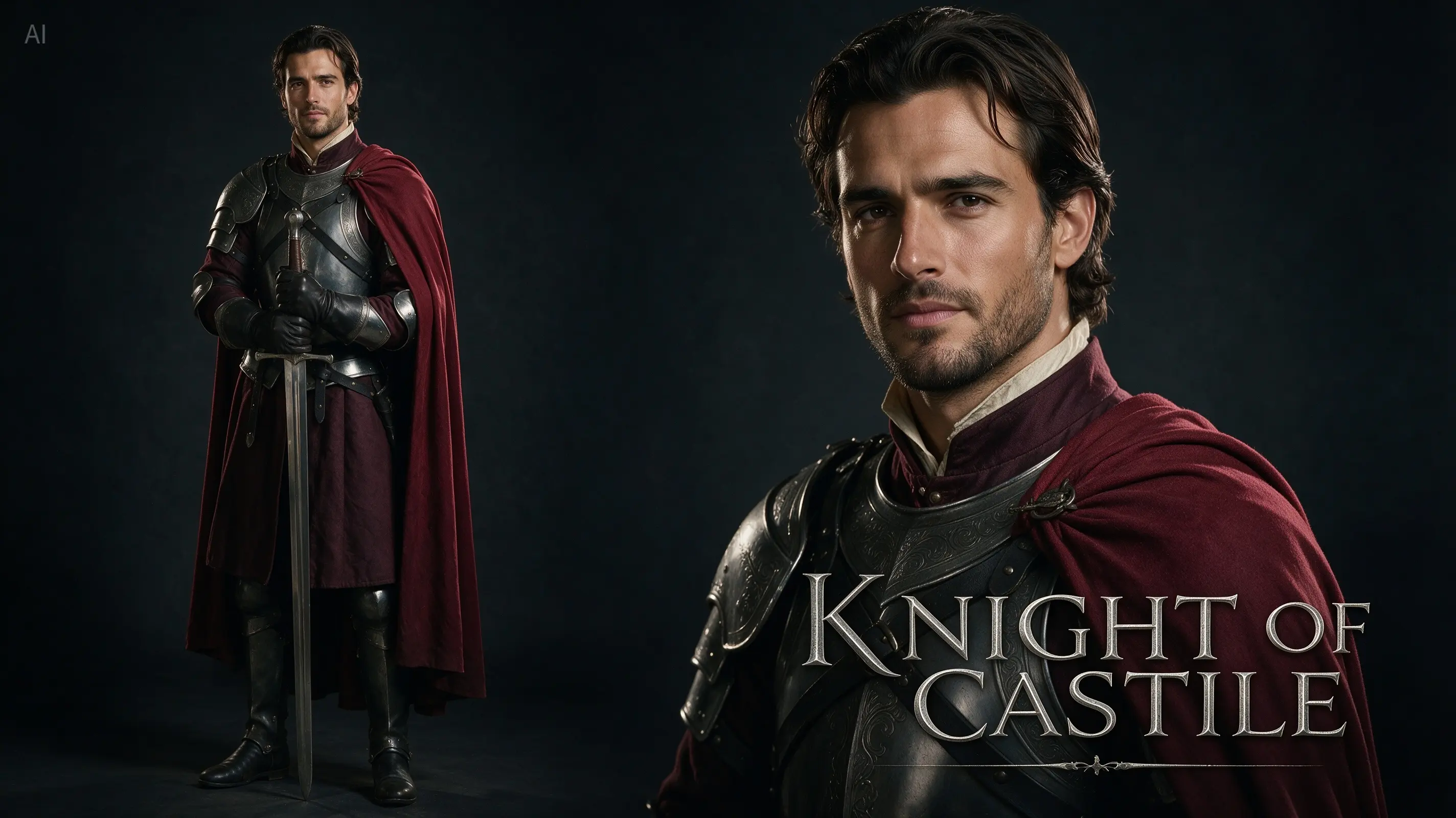 Official Seedream 5.0 Pro cinematic movie poster with a medieval knight